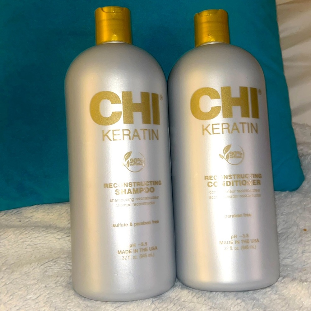CHI KERATIN reconstructing shampoo and conditioner 32 fl oz